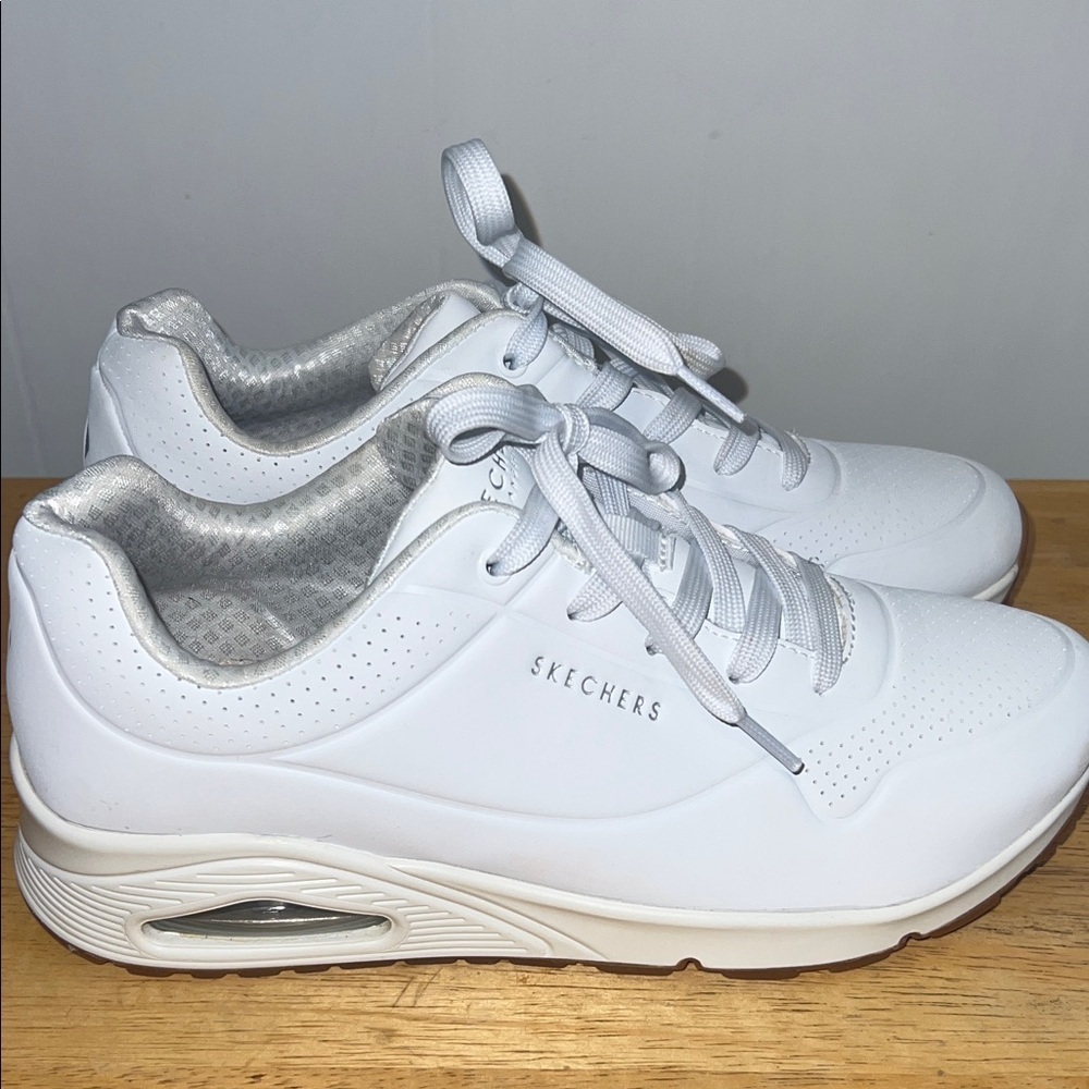 Skechers Uno Stand On Air White Athletic Shoes